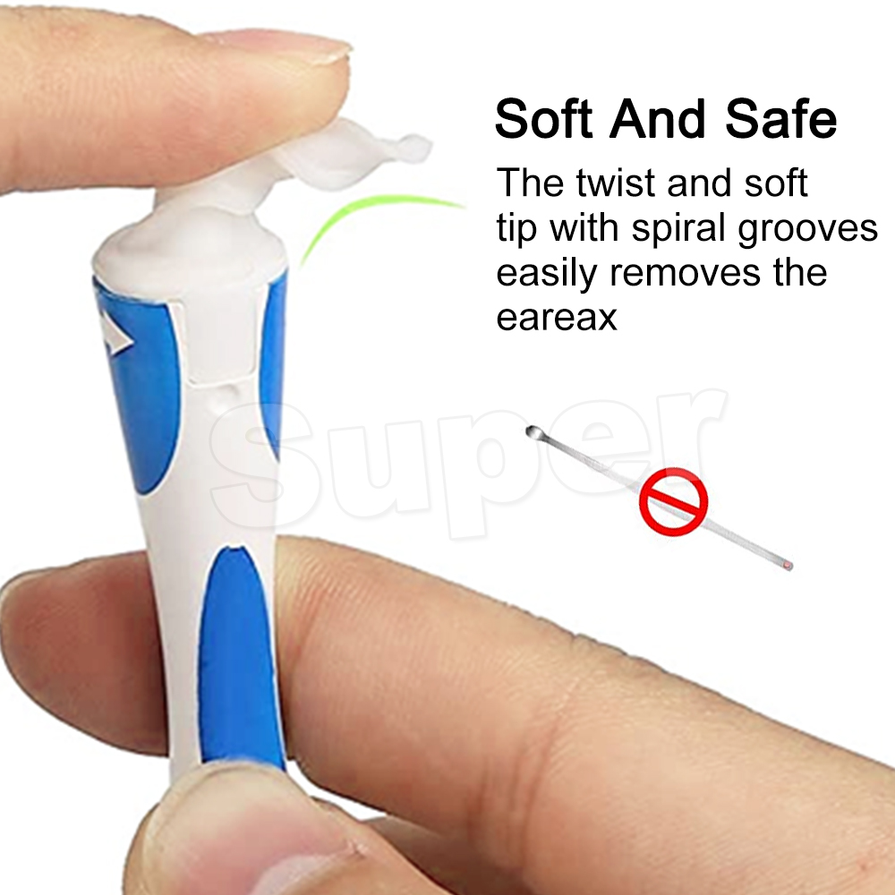AU 2x Ear Wax Removal Remover Tool Ear Cleaner QGrips Pick Swab Handle 32 Tips eBay