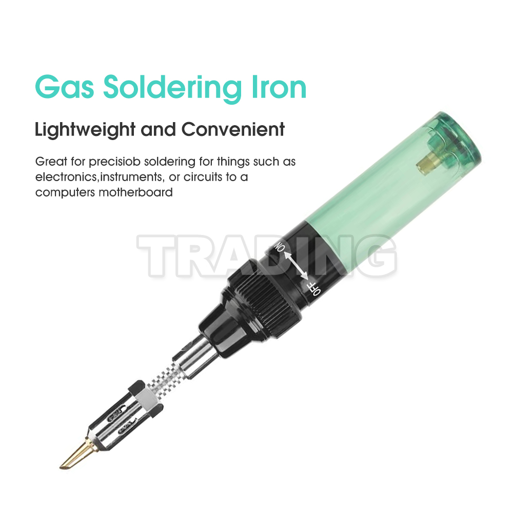 Portable Gas Soldering Iron Kit Butane Ignite Welding Torch Tool Case